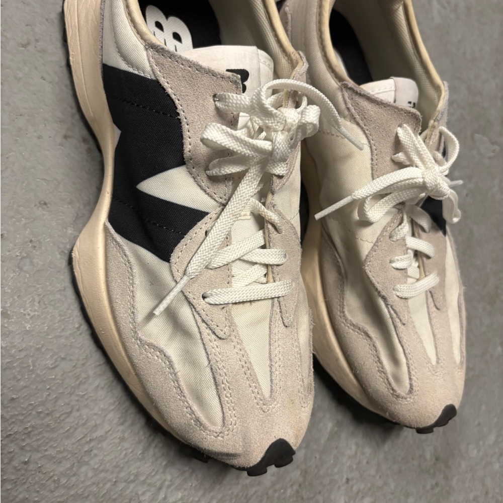 Stylish Beige and Black Sneakers